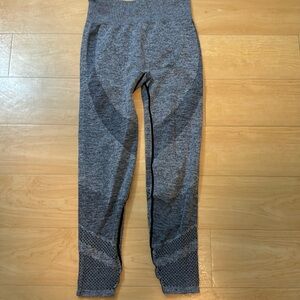 PINK Victoria’s Secret Dark Blue Marled Seamless Leggings Yoga Pants Size Large